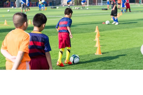 Youth Soccer Players at Tryouts